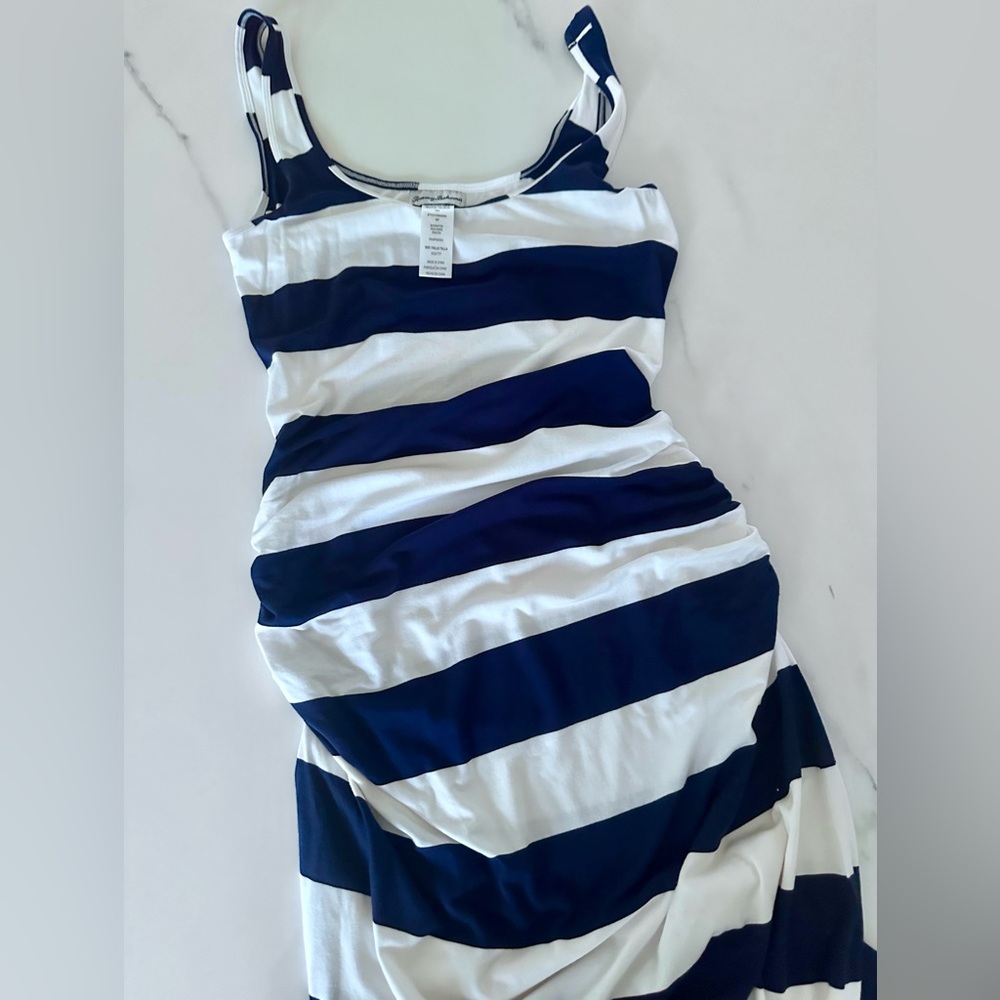 Tommy Bahama Beach Block Stripe Maxi Dress Mare Navy, XXS - Picture 6 of 7